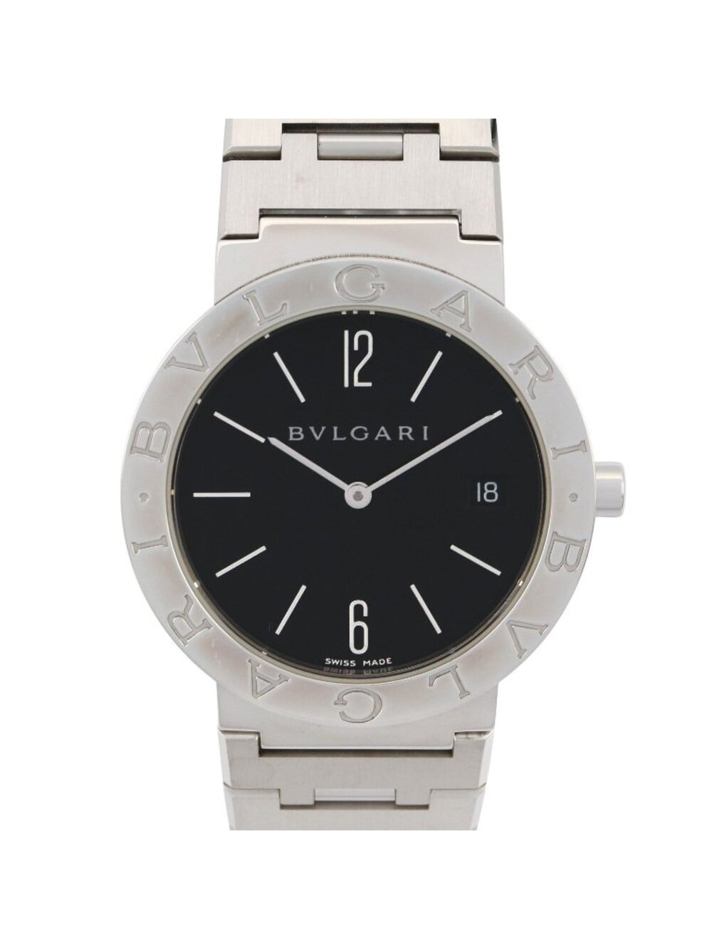 Bvlgari Watch Boys' Black Stainless Steel